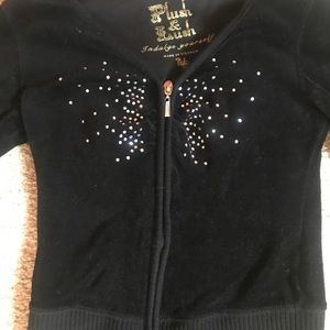 Plush & lush jacket velour rhinestone